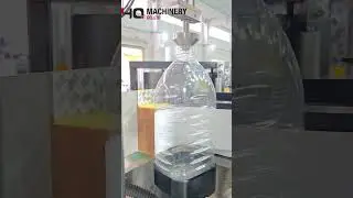 1 gallon oil bottle wrap round labeler|YQ square bottle self adhesive label applicator  #machine