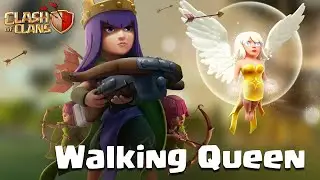 Clash Of Clans | TH9 Queen Walk Farming!