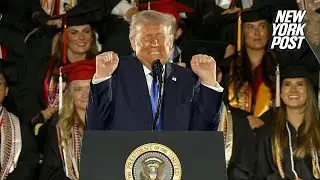 Trump jokes he's 'in trouble' with Melania after imitating trans athlete