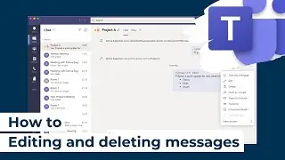 How to | Microsoft Teams | Editing and deleting messages
