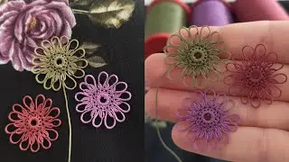 iğne oyası yemeni motifi yapılışı / plastik halka üzerine muhteşem bir motif