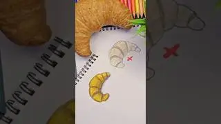 You MUST Color Your CROISSANTS PURPLER #art #drawingtutorial #howtodraw #drawing #tutorial