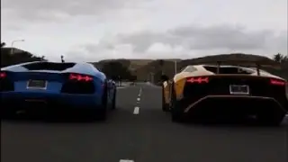 Lamborghini Aventador LP 700-4 vs Aventador SV LP750-4 - Drag Race
