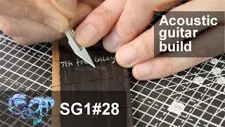 SuGar SG1 acoustic guitar build part 28: The 7th fret inlay experiment