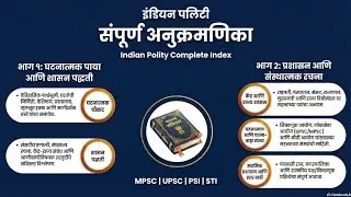 इंडियन पॉलिटी | संपूर्ण अनुक्रमणिका | Indian Polity Complete Index | MPSC UPSC Polity Marathi 