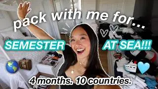 PACK WITH ME for SEMESTER AT SEA 🛳️🧳🩵 | Colie At Sea Diaries