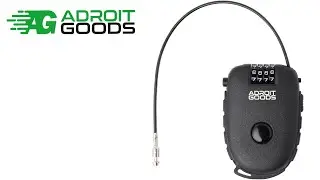 AdroitGoods Cable Lock/Wire Lock 80cm - Snowboard Lock - Ski Lock - Number Lock - Black