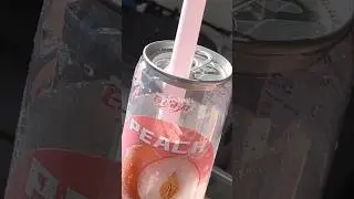 ✨️ chilled peach 🍑 sparkling water #aesthetic #asmr #foodasmr