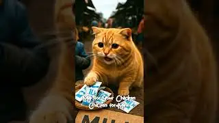 Selling Milk for Human, Some Chicken for Me and Kitten #shorts #cat #catvideos #sadcat