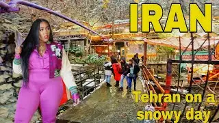 IRAN Darband A snowy day in Tehran city 2022 vlog ایران