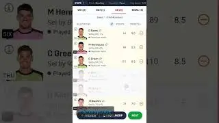 THU vs SIX,THU vs SIX dream11 team prediction... #dream11team #cricket #fantasycricket