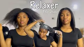 HOW I RELAX MY HAIR AT HOME | DIY | 6-months relaxer stretch