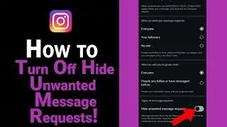 How to Turn Off Hide Unwanted Message Requests on Instagram [NEW]