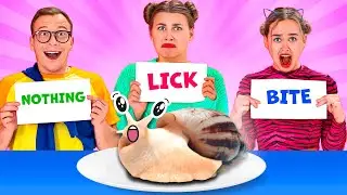 LICK BITE OR NOTHING Food Challenge | Cool Pranks by FUN2U