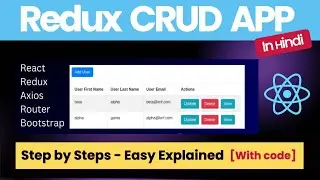 React Redux Crash Course with Project | React Redux Complete Tutorial | React JS CRUD Redux (Hindi)