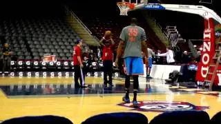 Kevin Durant Pre-game Post Moves 1/21/12