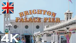 Brighton 4K Walking Tour - Sea Front, Sunny Day, Lovely Weather