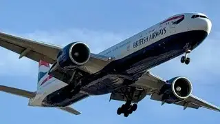 British Airways Boeing 777-336(ER) (Slow Motion) London (LHR) Landing Las Vegas (LAS) G-STBI