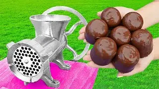 EXPERIMENT COLORFUL MARSHMALLOW VS MEAT GRINDER