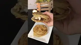 Dubai Viral Paratha | Viral Paratha Smash Burger #shorts #recipe  #trendingshorts  #viralrecipe