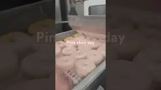 Pink shirt day @ mamas #pinkshirtday #pinkdonuts #donutday