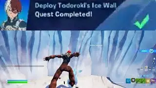 Deploy Todoroki's Ice Wall Fortnite