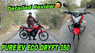 New PURE EV ECODRYFT 350 E-Bike Full Ride Review | Price | Top Speed | Features 🔥