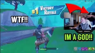 TFUE GETS A VICTORY ROYALE WHILE GETTING *HAIRCUT* ( OMG IS TFUE A GOD )