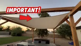 How to get shade in your backyard #sunshade #outdoordecor #amazonfinds #commissionsearned