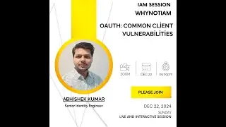 OAuth: Common client vulnerabilities | WHYNOTIAM Weekly Session.