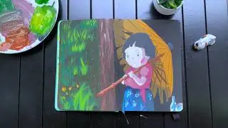 How I study Gouache Painting | Ghibli Style