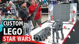 LEGO Battle of Crait with Motorized Cannon and Lights! Custom Star Wars: The Last Jedi