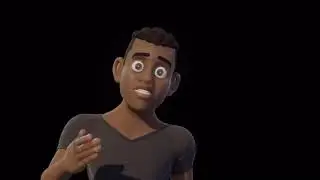 A first and very bad attempt at facial animation - blender