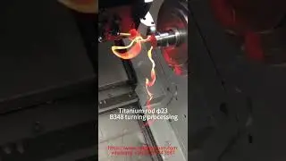 Titanium rod &phi;23 B348 turning processing #aerospace  #industrial  #supplier #gas #oil #titanium