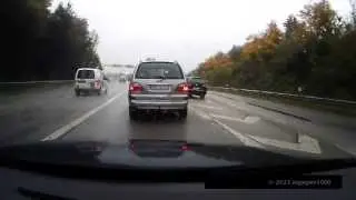 Sp&auml;testm&ouml;glicher Spurwechsel mit Ausbremsen des Verkehrs