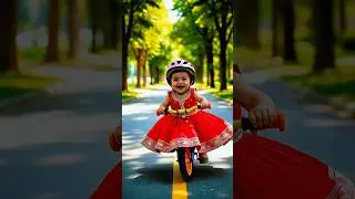 Little Cutie on Wheels 🚲💖 #CuteBaby #BabyOnCycle #LittleRider #CutenessOverload #BabySmile