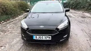 2015 65 Ford Focus 1.0T EcoBoost Zetec S Euro 6 Panther Black - 1 FORMER KEEPER + FULL HISTORY