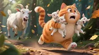🐱 Funny Tabby Cat vs Angry Goat Mom &ndash; Full Story! 🐐😂 | Viral Animal Video 2025