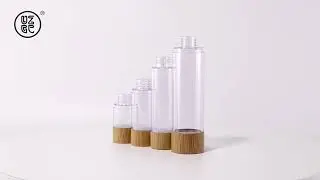 Glass bottle | Bamboo | skincare bottle and jar | lotion pump