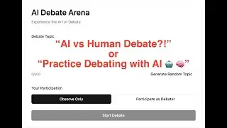 I built an AI Debate Arena &mdash; Practice Debate & Public Speaking with AI Opponents!