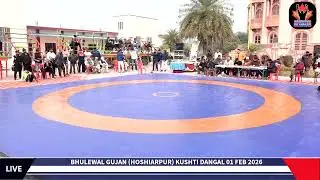 LIVE FINAL BHULEWAL GUJRAN (HOSHIARPUR) MAT-2 KUSHTI DANGAL 01 FEB 2026