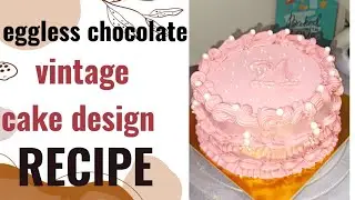 Chocolate vintage cake design eggless chocolate cake design birthday cake decoration ideas at home 