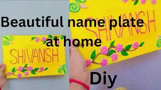 Diy home decor ideas 🤩🏡||beautiful name plate 💡😍|@Reena-123#diy #art #homemade 
