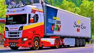 Euro Truck Simulator 2 (Simon Loos skin for Scania + Trailer) ETS2 1.38x (+Download)