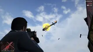 GTA 5 - Michael's FIVE STAR COP BATTLE At BEAN MACHINE (GTA V Funny Moments)
