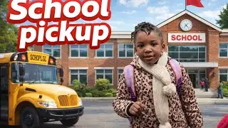School pickup /A day in my life / A mother of two
