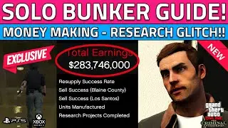 Bunker Solo Glitch! BEST Passive Income in GTA 5 Online - How To Make Money, Get Research Fast Guide