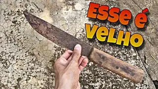 Restauração de um antigo facão enferrujado 
