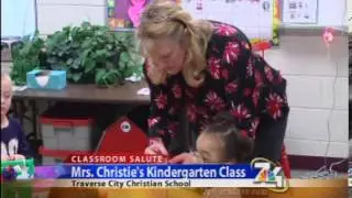 Classroom Salute Visits Mrs. Christie's Kindergarten At Traverse City Christian School