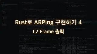 Rust로 ARPing 구현하기 4 - L2 Frame 출력